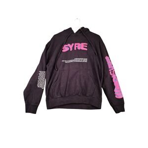 Jaden Smith MSFTSrep SYRE Hoodie Black Pink Vision Graphic Mens Sweatshirt Sz L